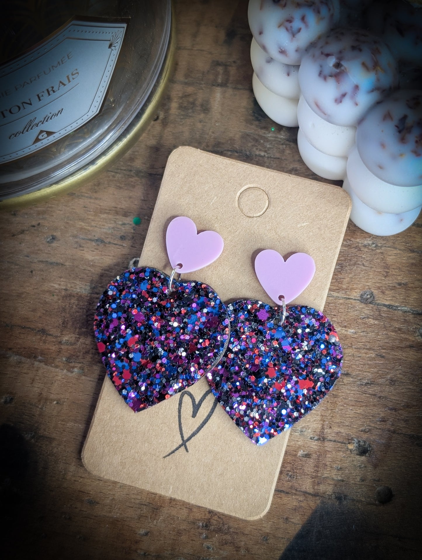 BO Heart Glitters Purple