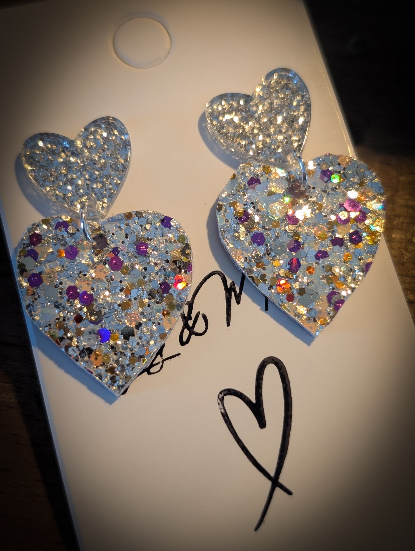 BO Mini Heart Silver Glitters