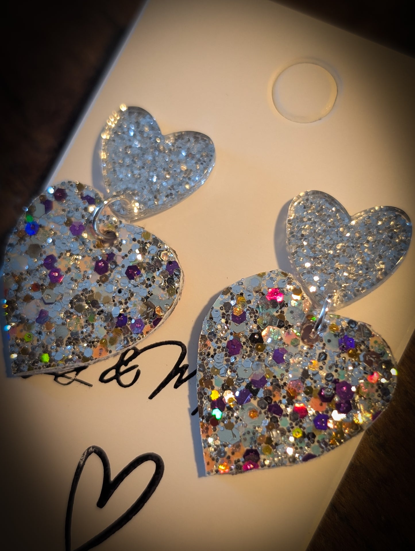 BO Mini Heart Silver Glitters